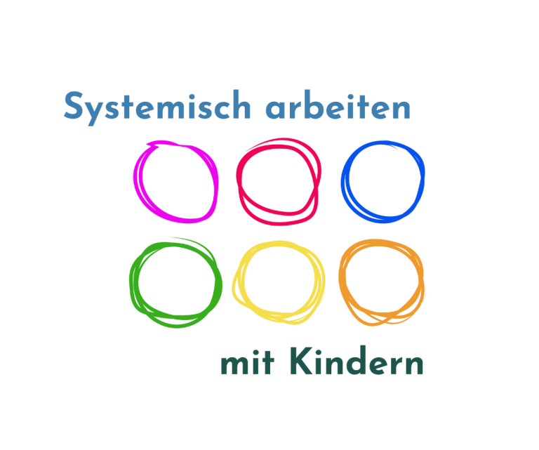 Weiterbildung Gewaltig friedvoll, spürbar stark Illustration für die systemische Weiterbildung in Kitas, sechs bunte Ringe